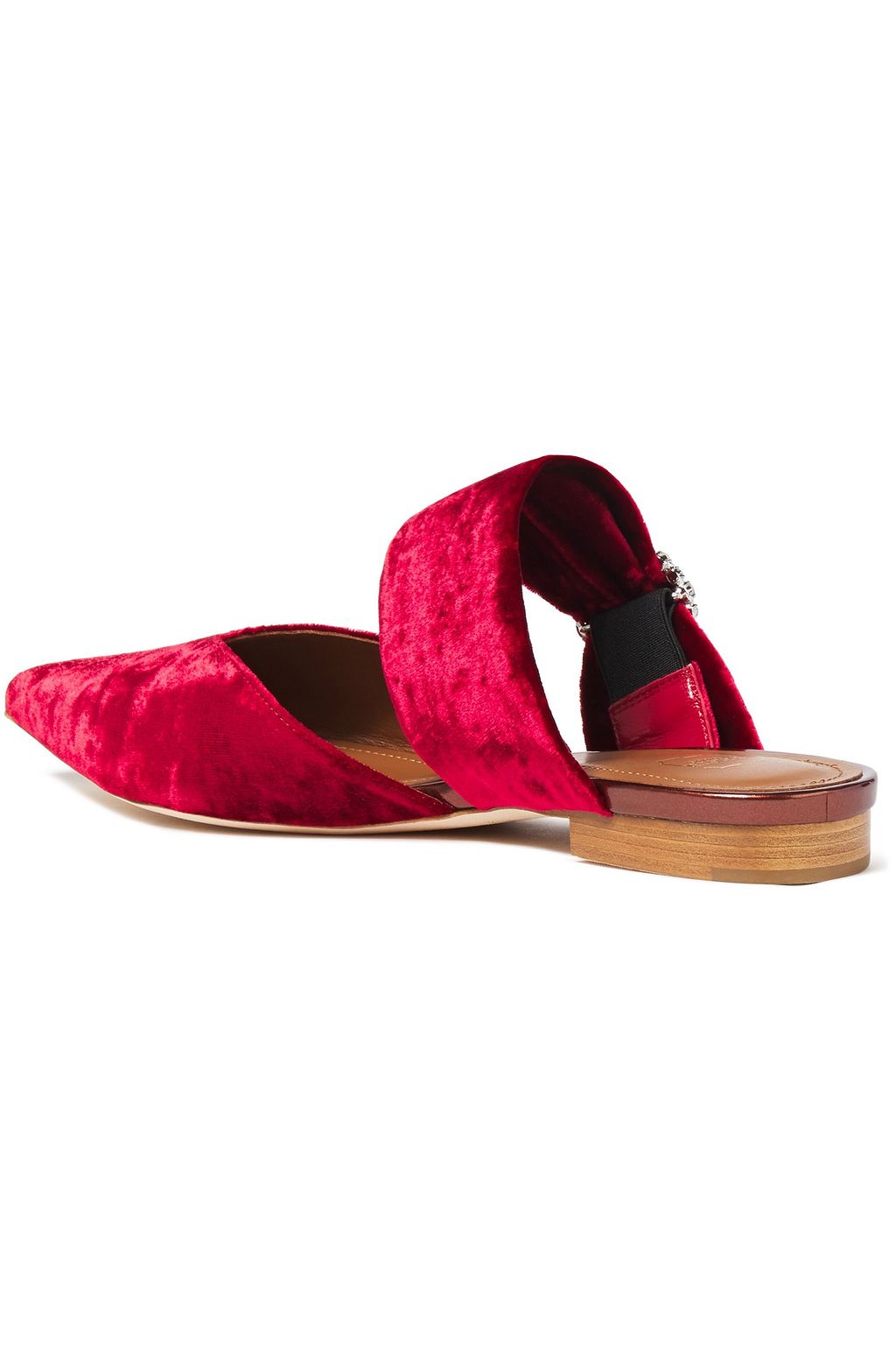 MALONE SOULIERS Maite crystal-embellished velvet mules