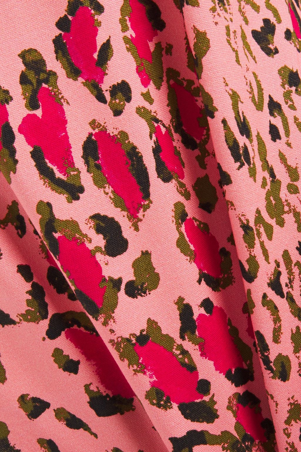 CAROLINA HERRERA + Rose Cumming leopard-print stretch-cotton mini dress