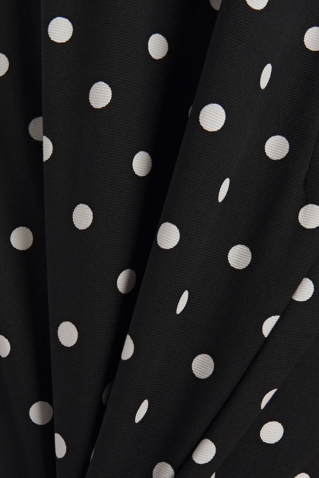 CAROLINA HERRERA Polka-dot textured stretch-cotton dress