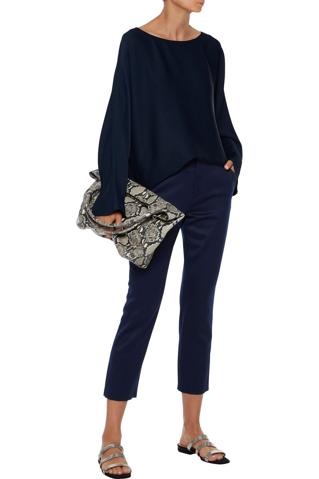 THE ROW Dylia basketweave sateen top