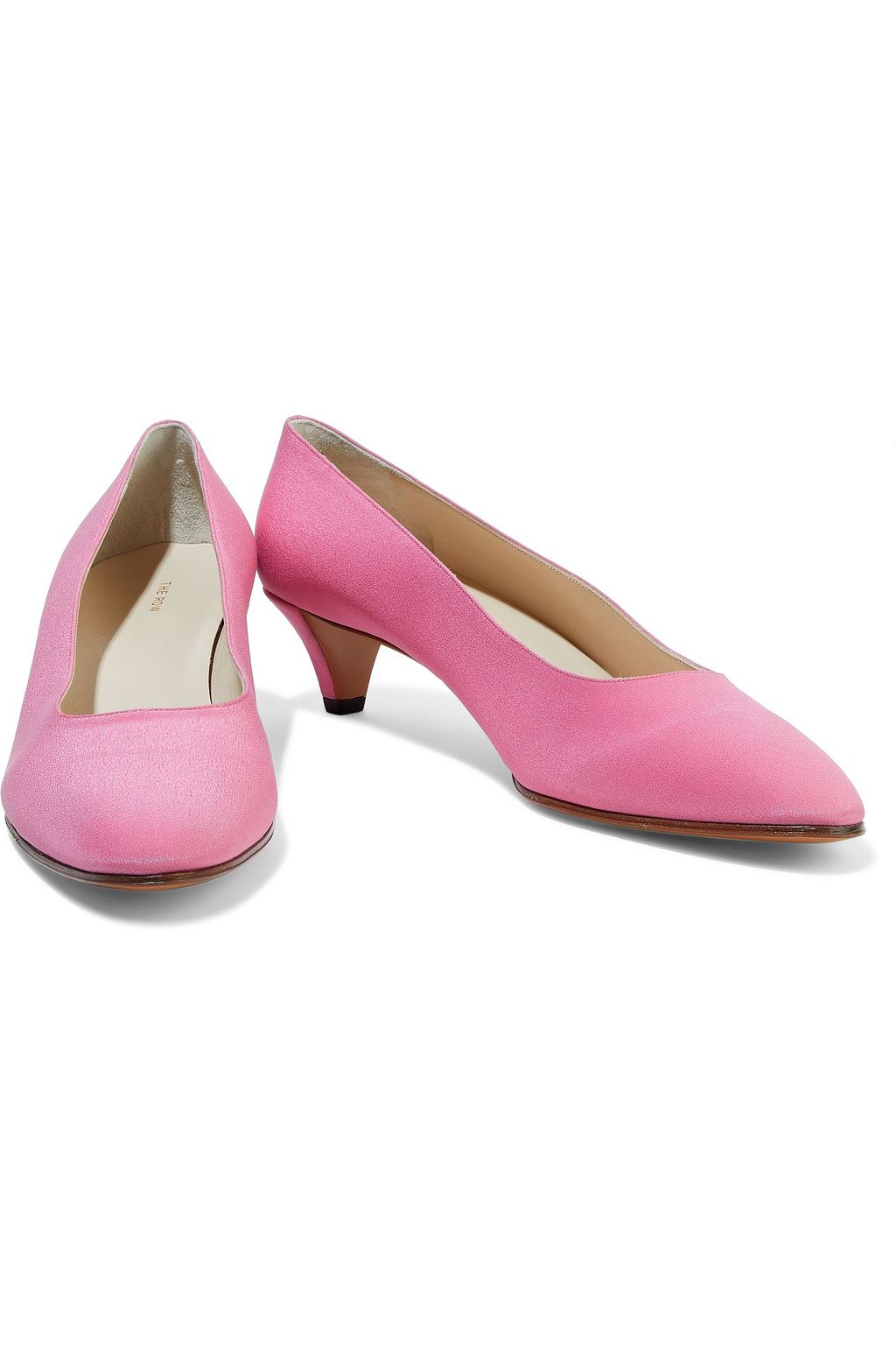 THE ROW Lady D silk-moire pumps
