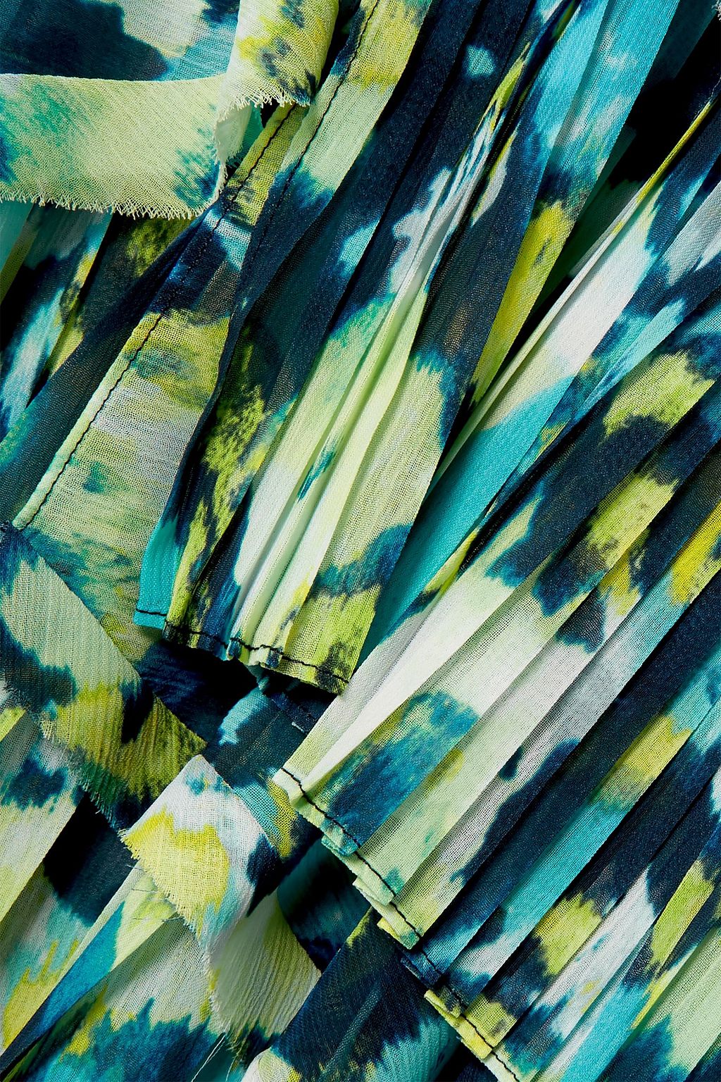 JASON WU Layered tulle-trimmed printed chiffon dress