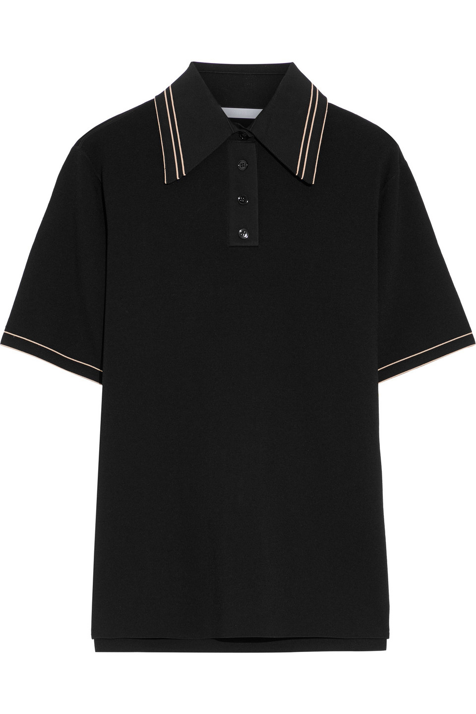 helmut lang - stretch-jersey polo shirt - black - m