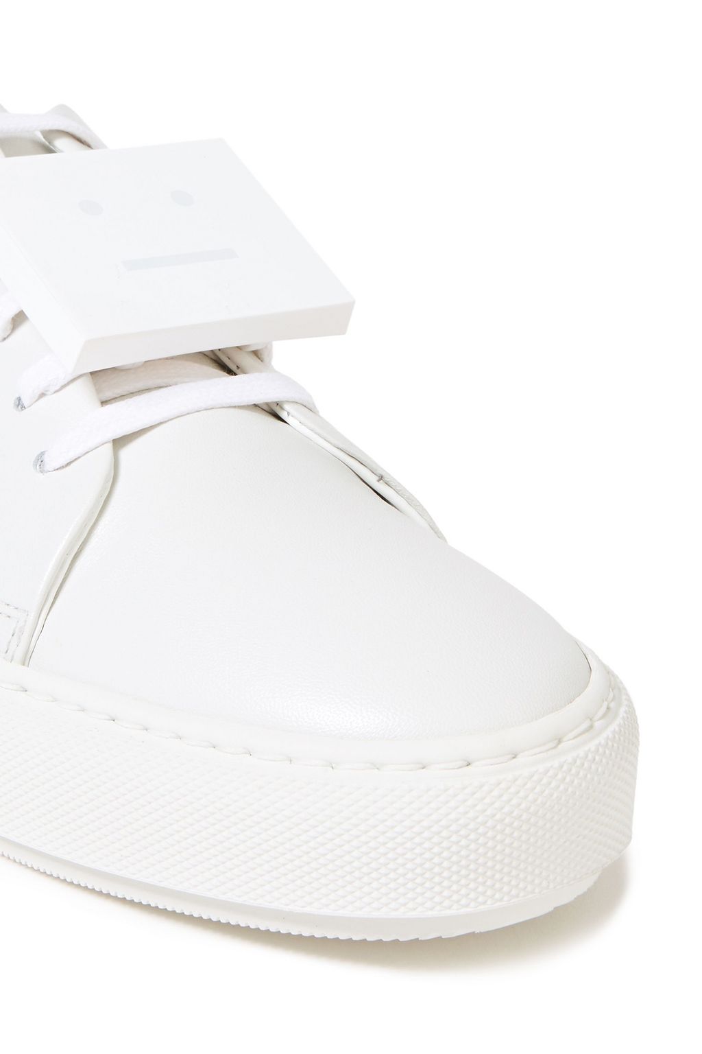 ACNE STUDIOS Adriana plaque-detailed leather sneakers