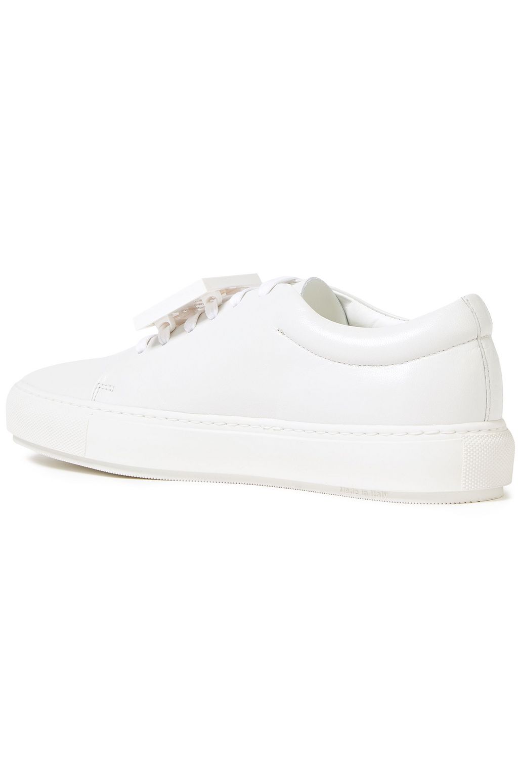 ACNE STUDIOS Adriana plaque-detailed leather sneakers
