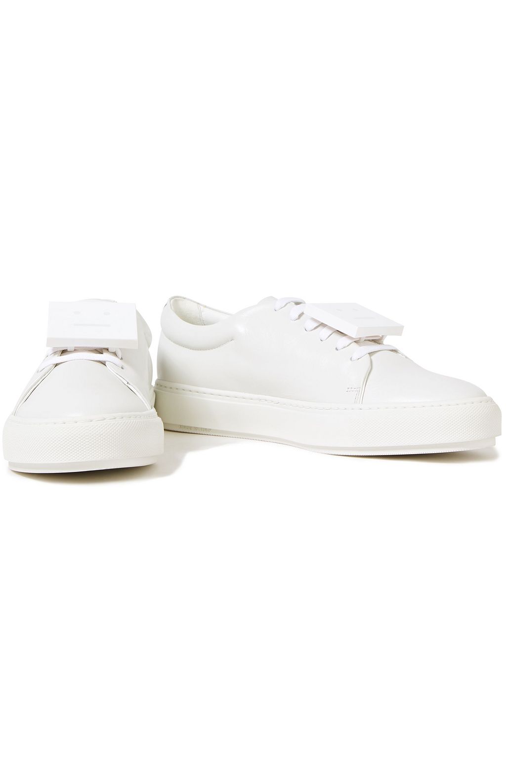 ACNE STUDIOS Adriana plaque-detailed leather sneakers