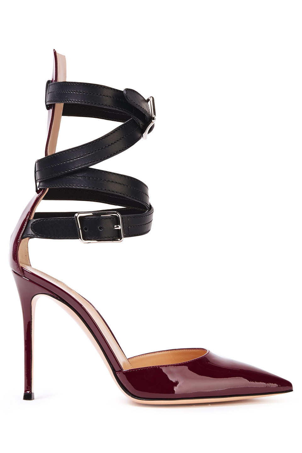 Gianvito Rossi Woman Parker 105 Smooth And Patent-leather Pumps Grape Size 40.5