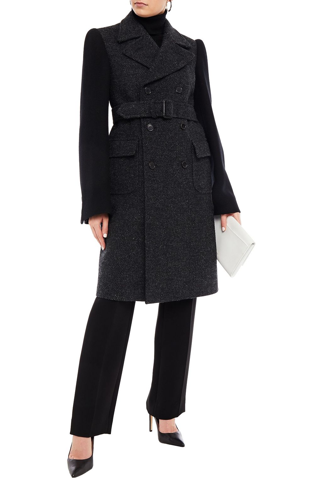 herringbone wool coat womens