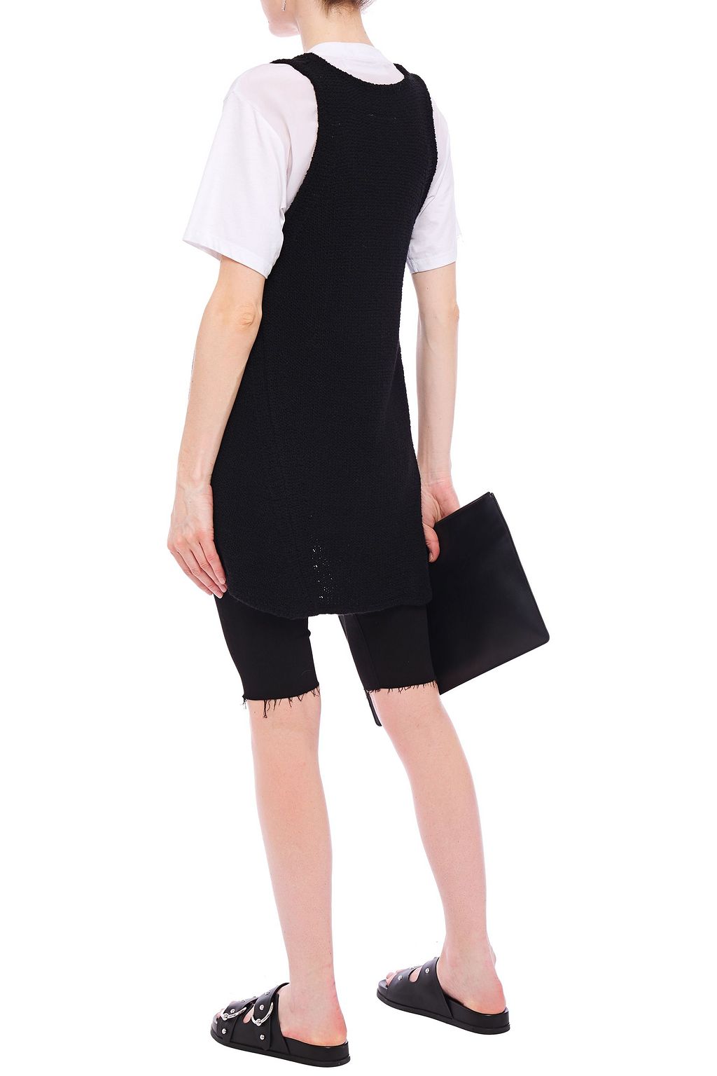 MM6 MAISON MARGIELA Asymmetric bouclé-knit wool-blend top