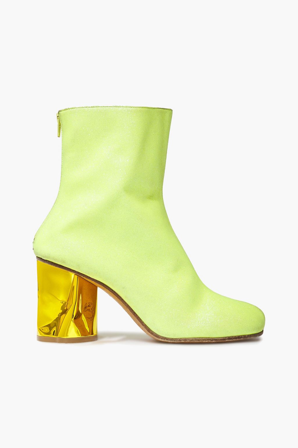 Bright yellow Glittered woven ankle 