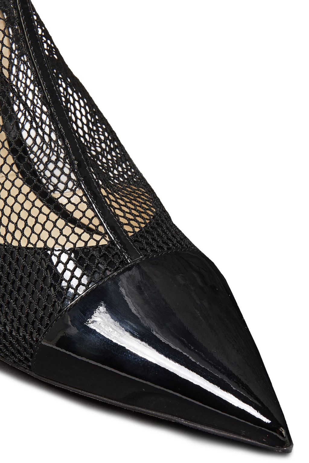 Kix 65 mesh and patent-leather ankle boots