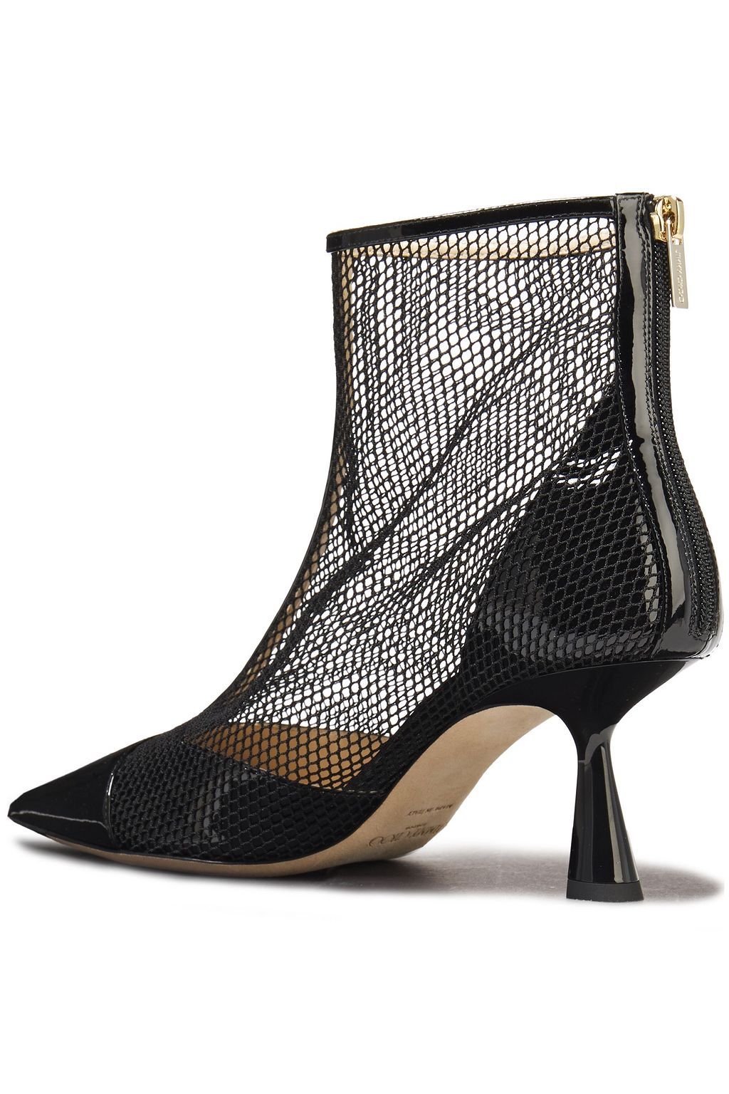Kix 65 mesh and patent-leather ankle boots