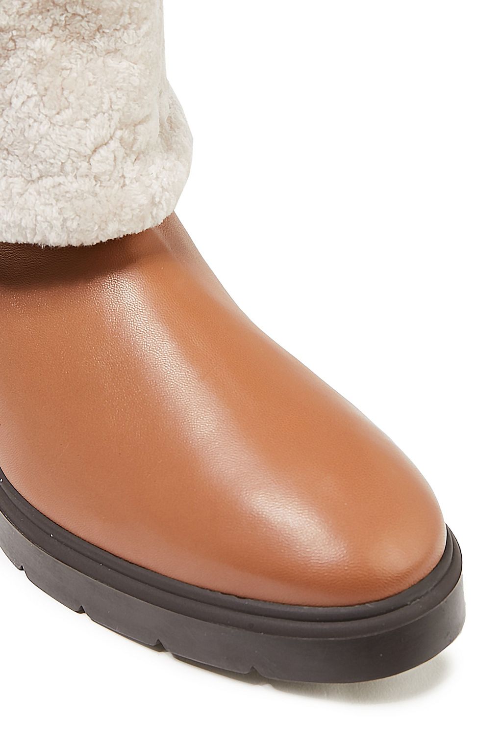 STUART WEITZMAN Luiza shearling-lined leather knee boots