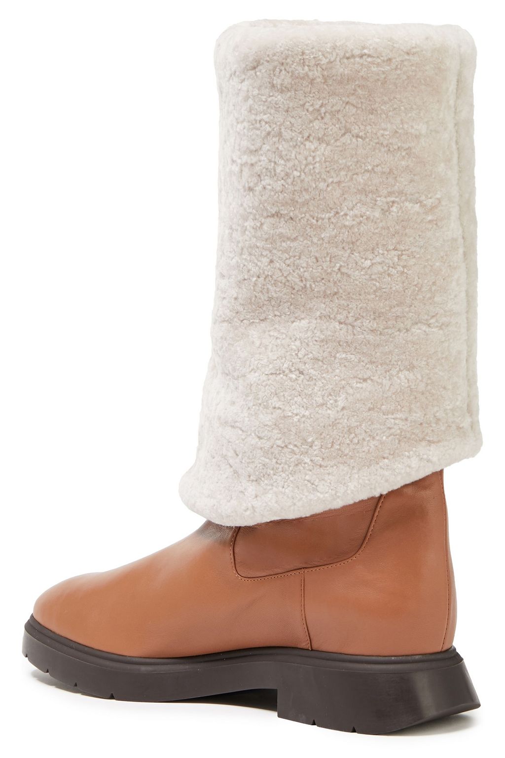 STUART WEITZMAN Luiza shearling-lined leather knee boots
