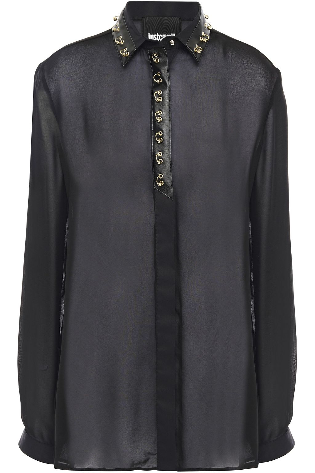 black chiffon shirt