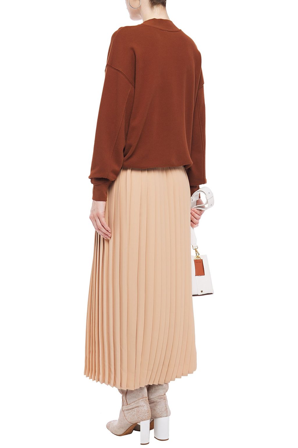 MM6 MAISON MARGIELA Pleated crepe midi skirt