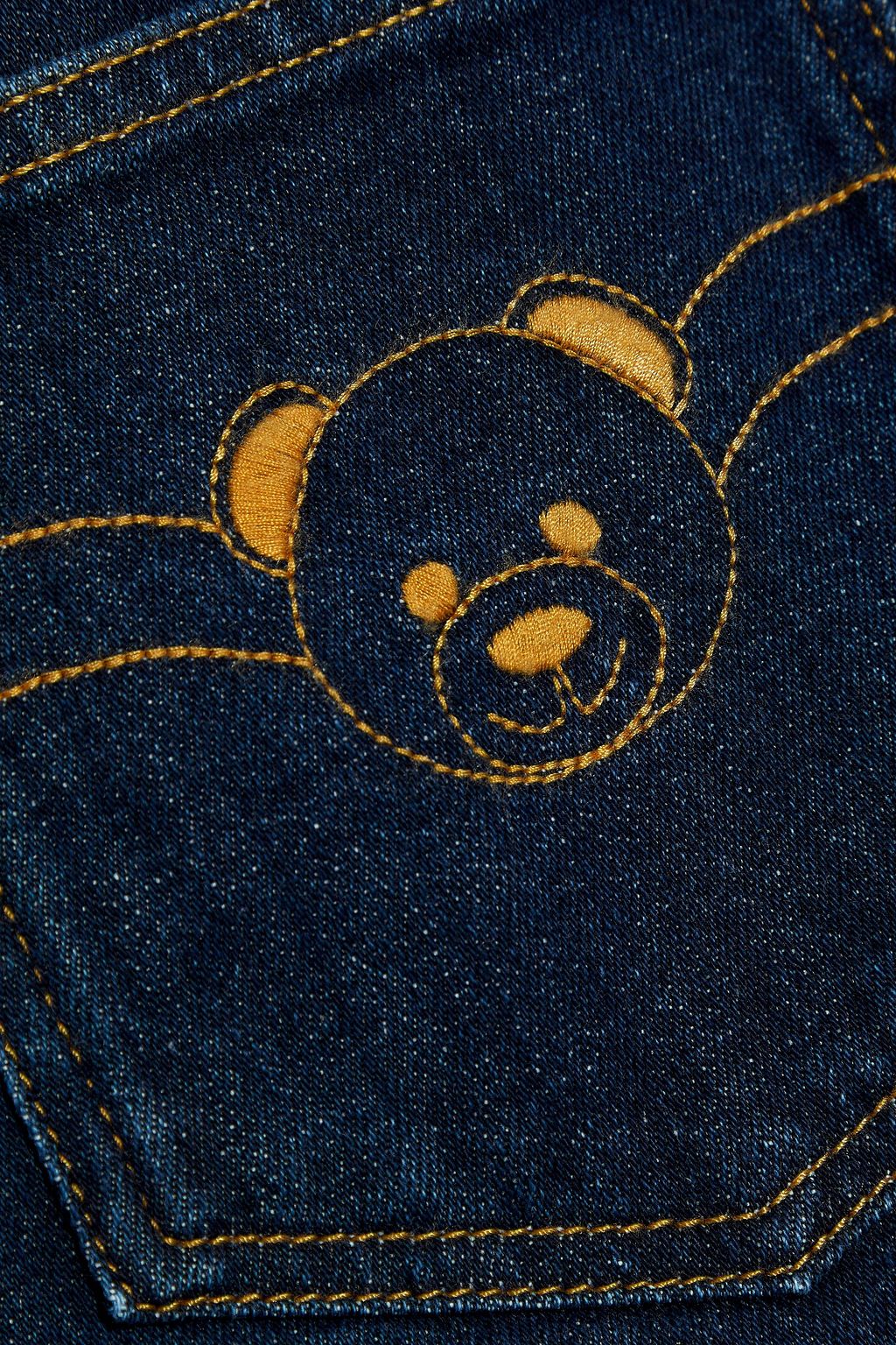 MOSCHINO Embroidered denim shorts