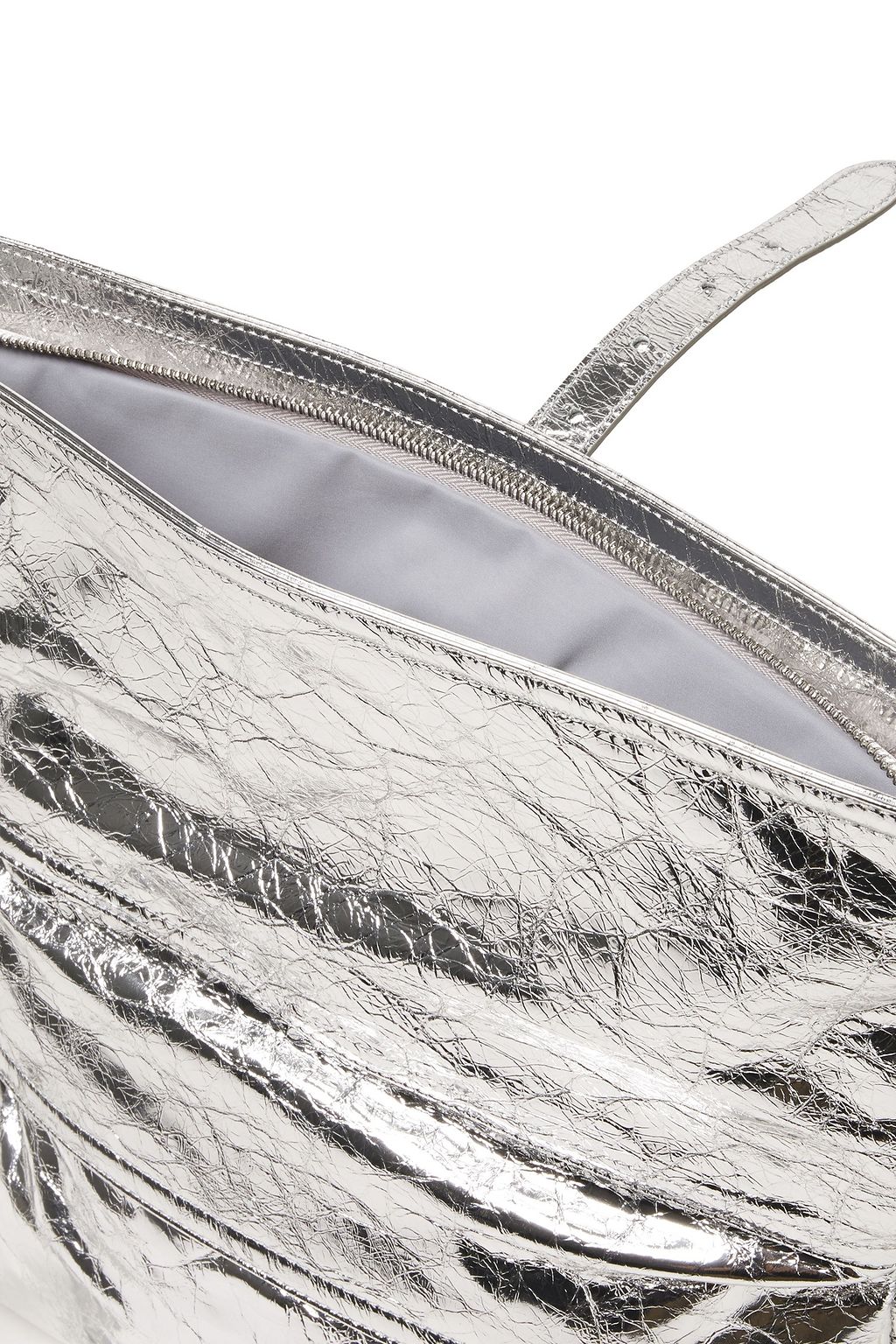 MAISON MARGIELA Metallic cracked-leather shoulder bag