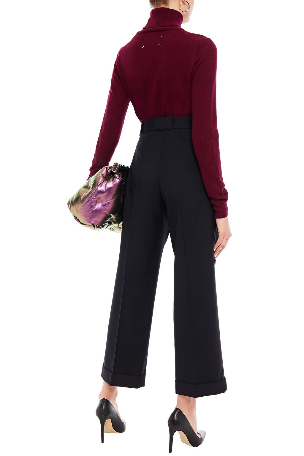 MAISON MARGIELA Pleated wool-blend twill straight-leg pants