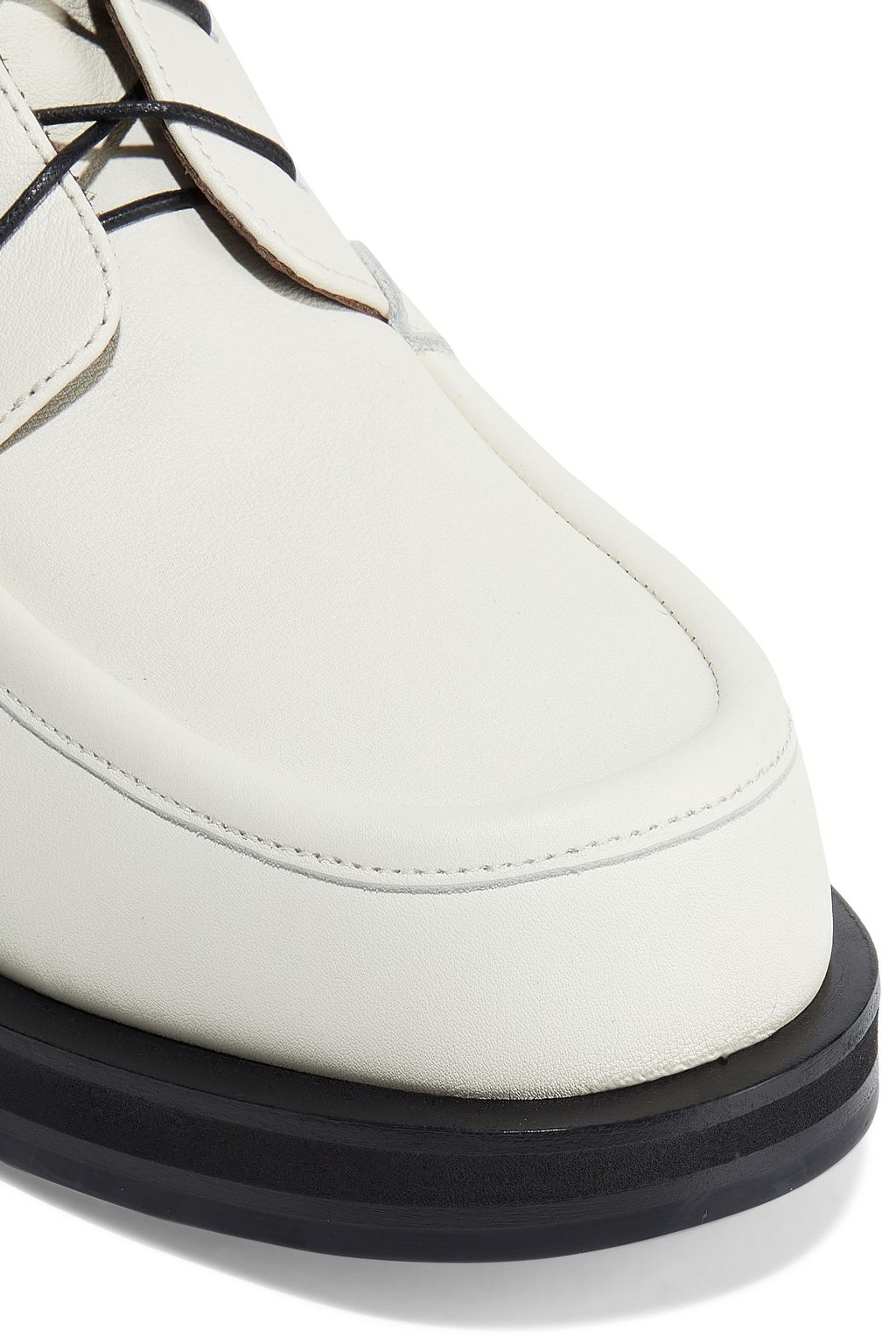 THE ROW Patty lace-up leather ankle boots