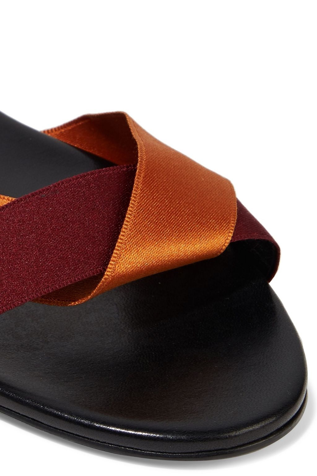 THE ROW Ribbons leather and satin sandals