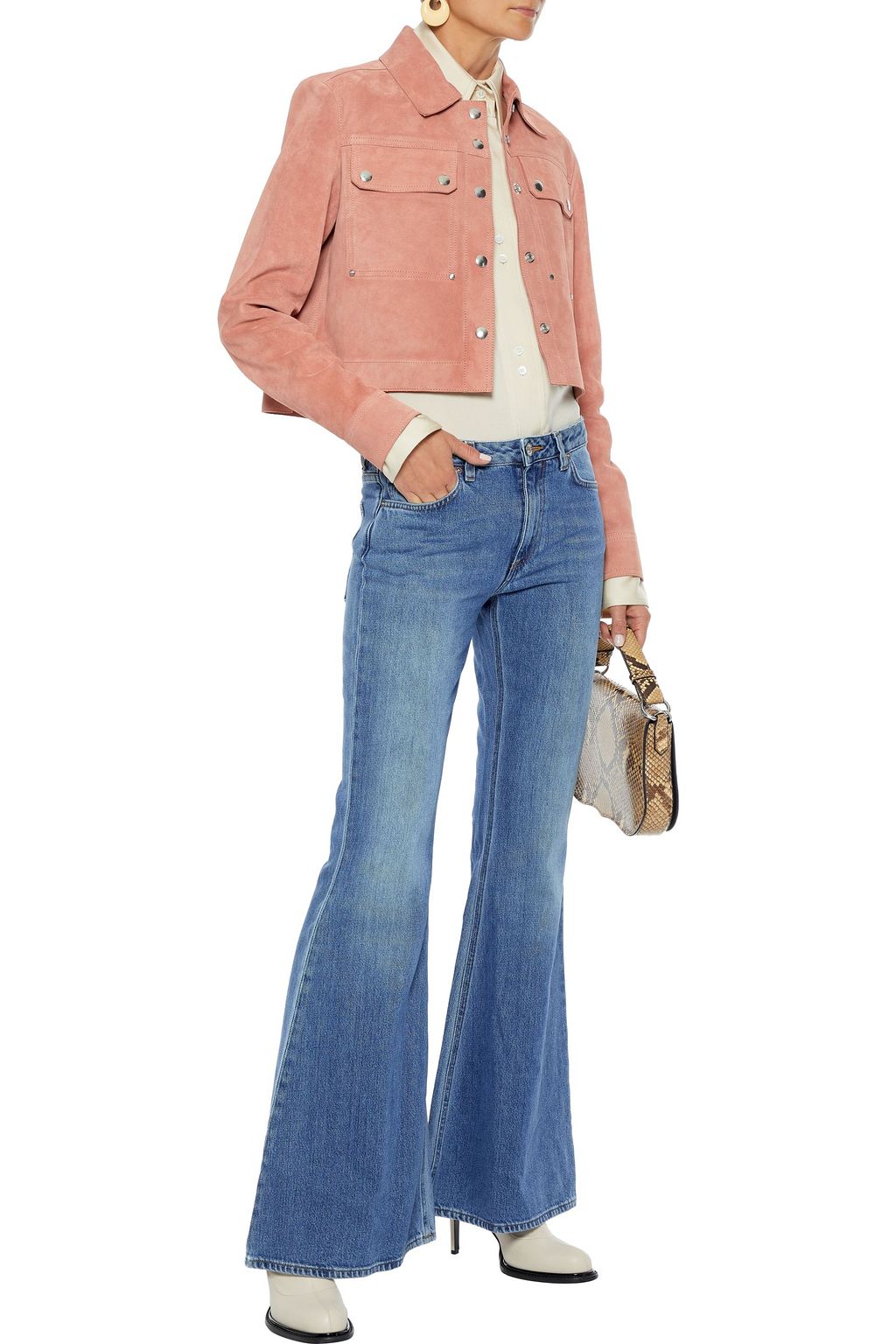ACNE STUDIOS Mello faded low-rise flared jeans