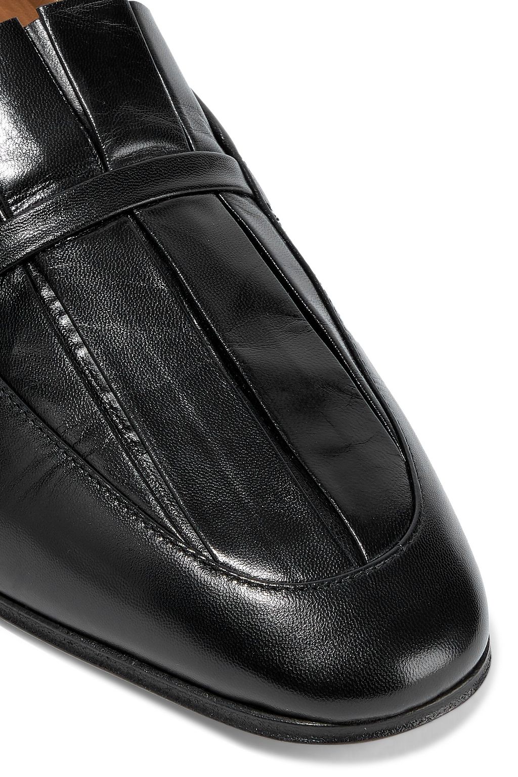 THE ROW Adam pleated leather loafers