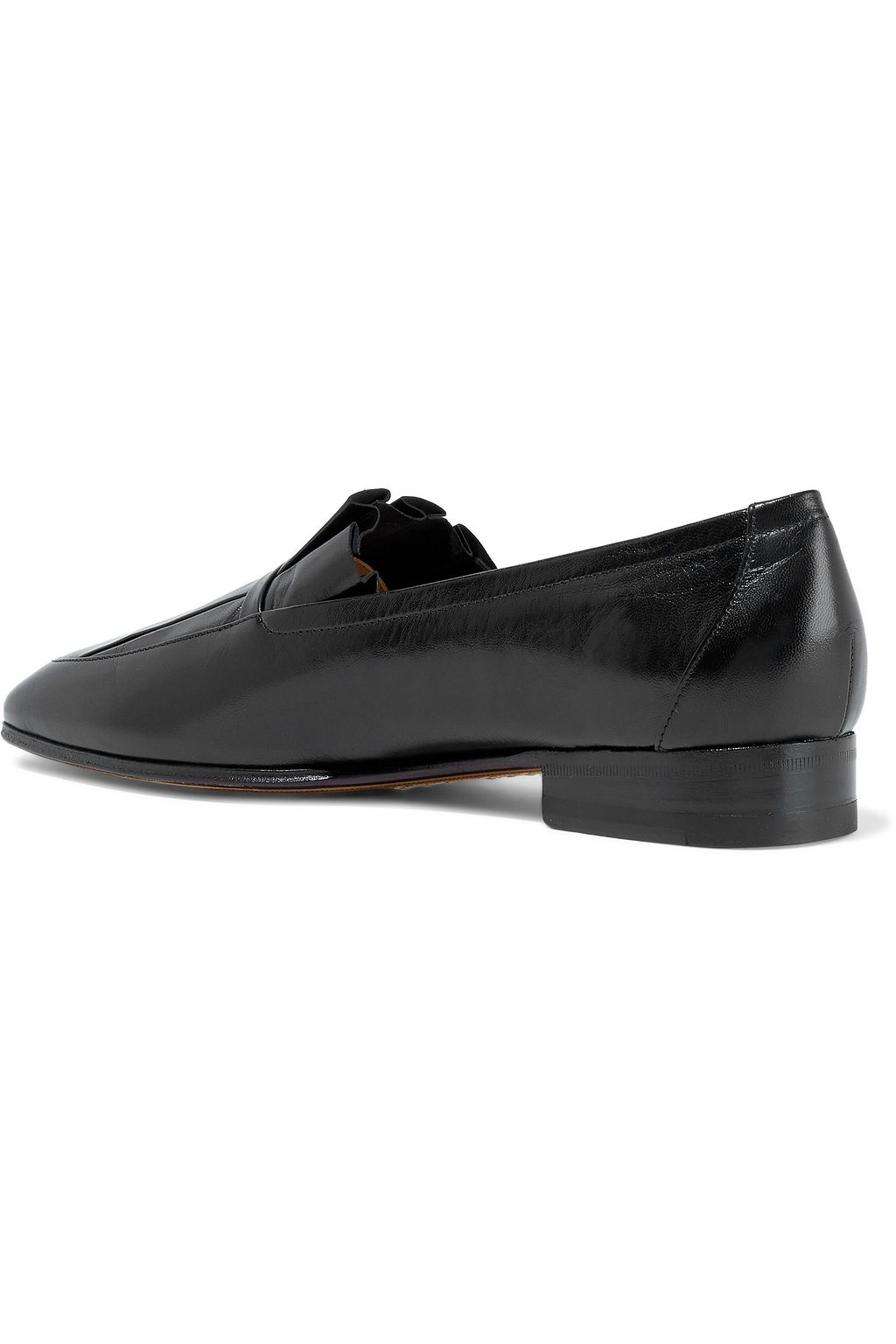 THE ROW Adam pleated leather loafers