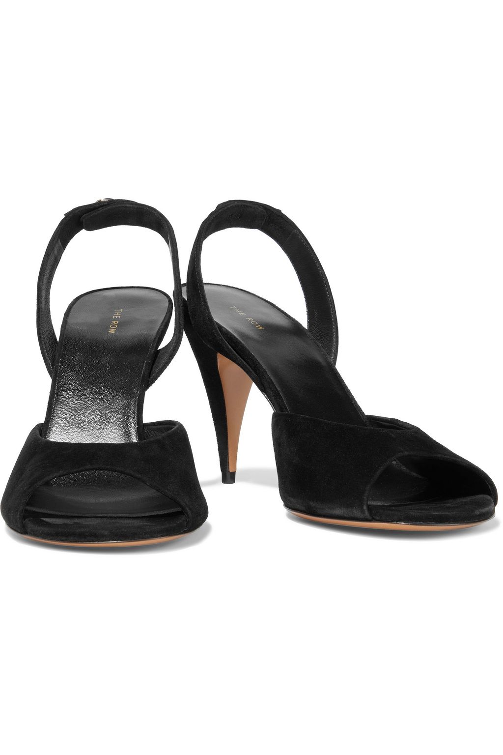 THE ROW Swing suede slingback sandals