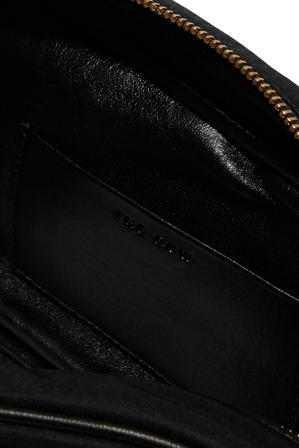 Fannypack leather-trimmed shell belt bag