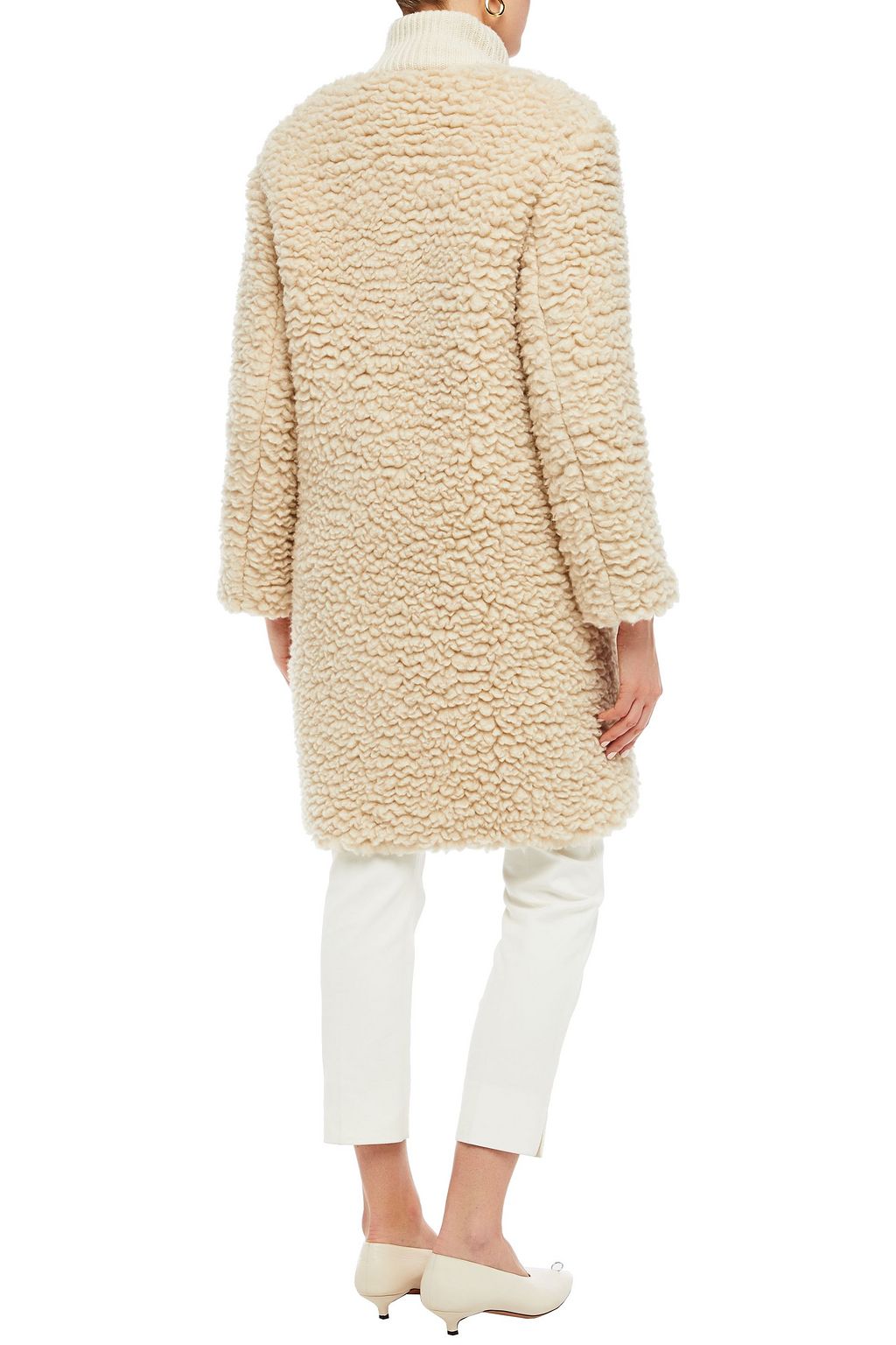 MANSUR GAVRIEL Cashmere and silk-blend faux shearling coat