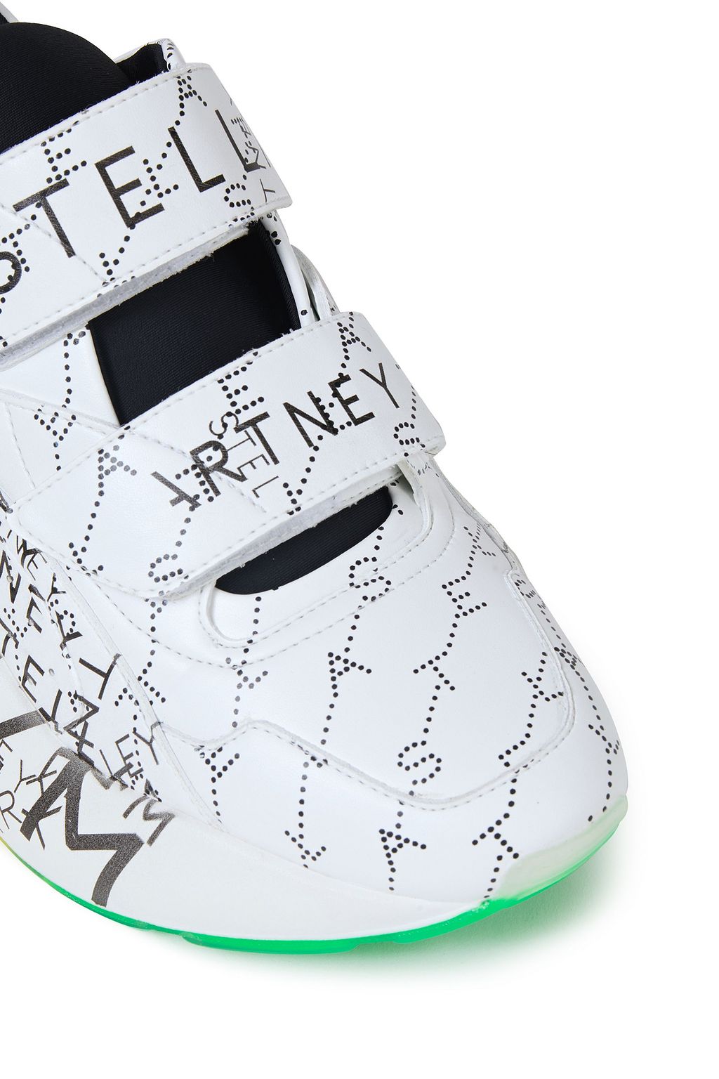 STELLA MCCARTNEY Eclypse logo-print faux leather exaggerated-sole sneakers
