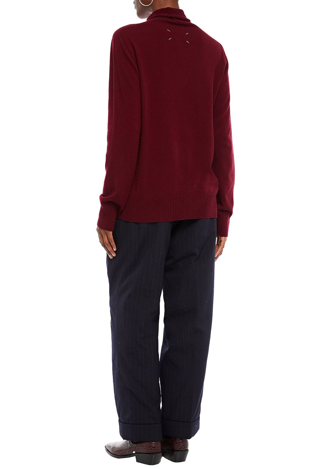 MAISON MARGIELA Pinstriped wool-twill straight-leg pants