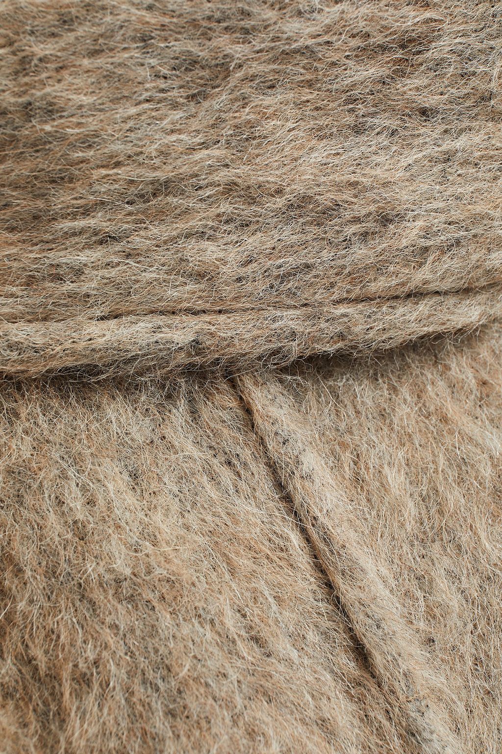 MM6 MAISON MARGIELA Poncho aus gebürstetem Strick mit Fransen