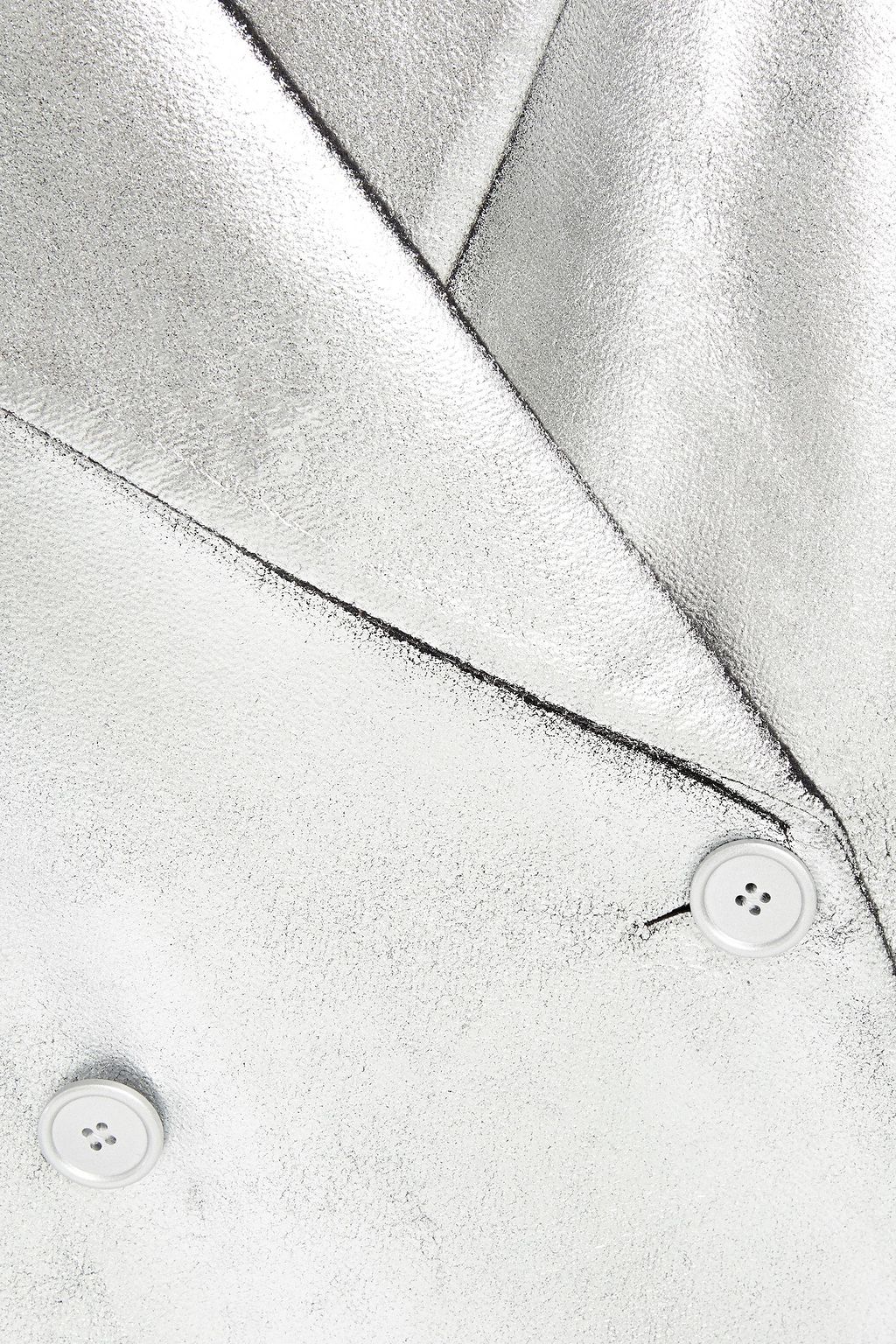 MM6 MAISON MARGIELA Double-breasted metallic coated wool-blend coat