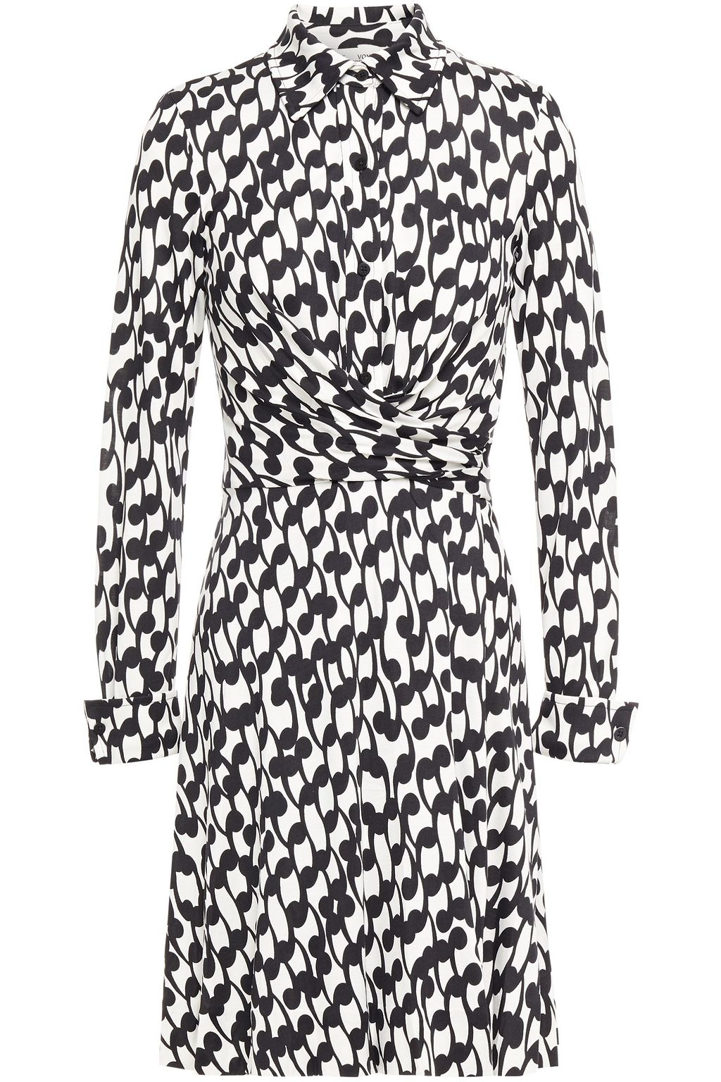 white jersey wrap dress