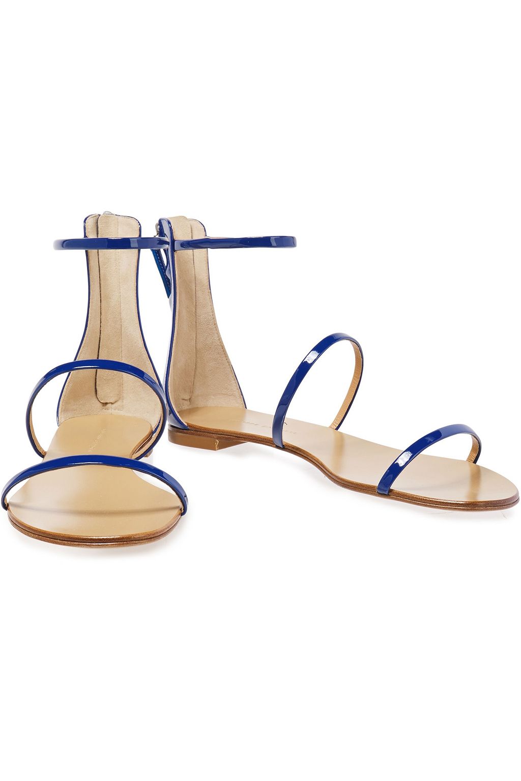 GIUSEPPE ZANOTTI صندل "رول 10" من الجلد اللامع