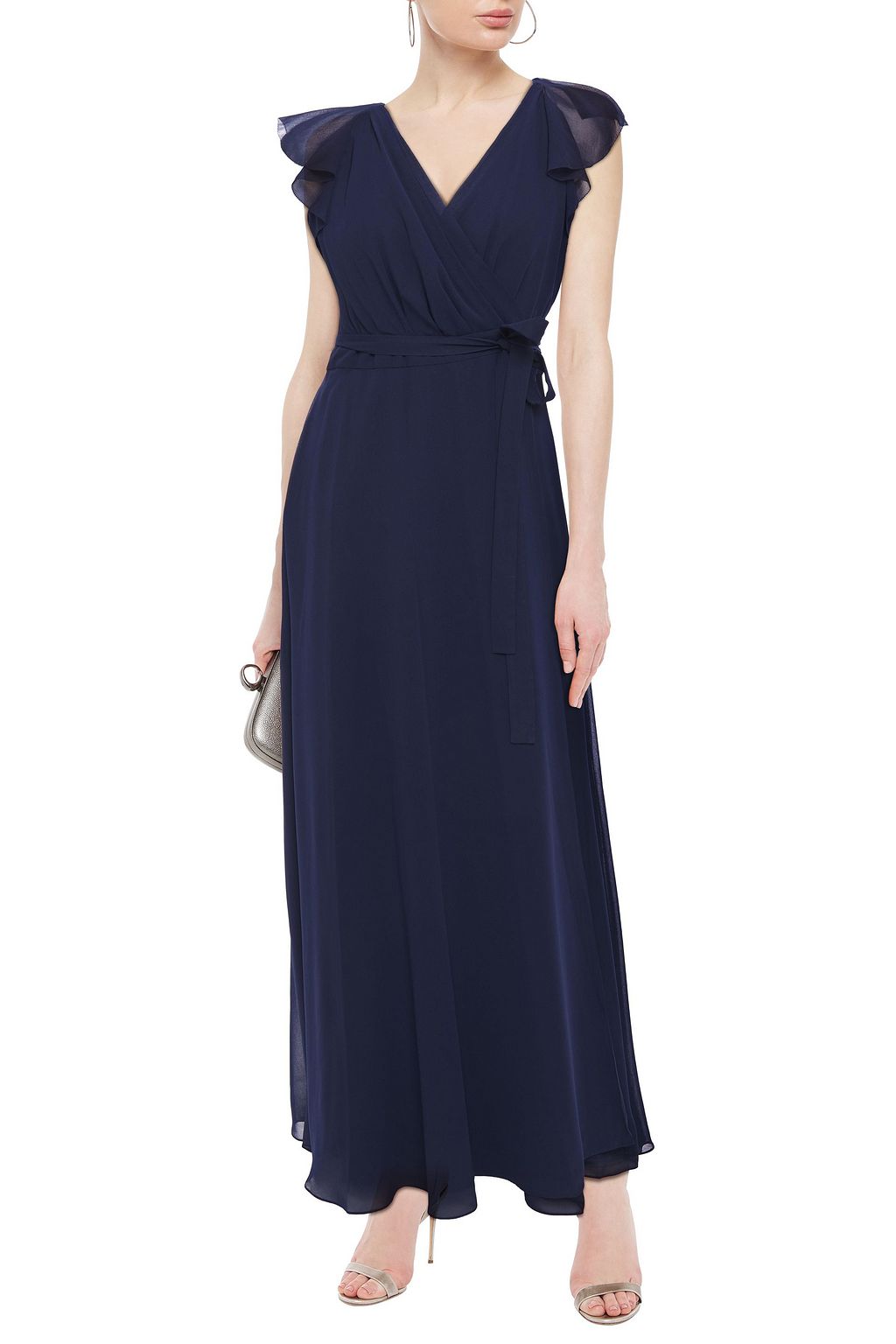 DIANE VON FURSTENBERG Eldridge ruffled georgette maxi wrap dress