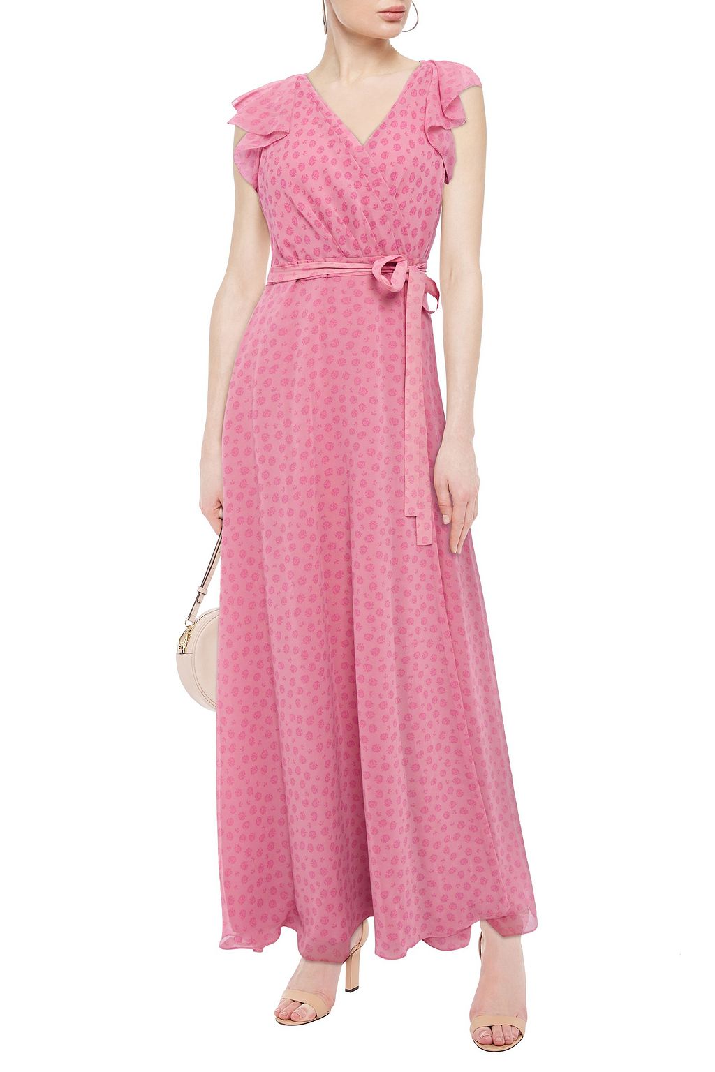 DIANE VON FURSTENBERG Eldridge ruffled floral-print chiffon maxi wrap dress