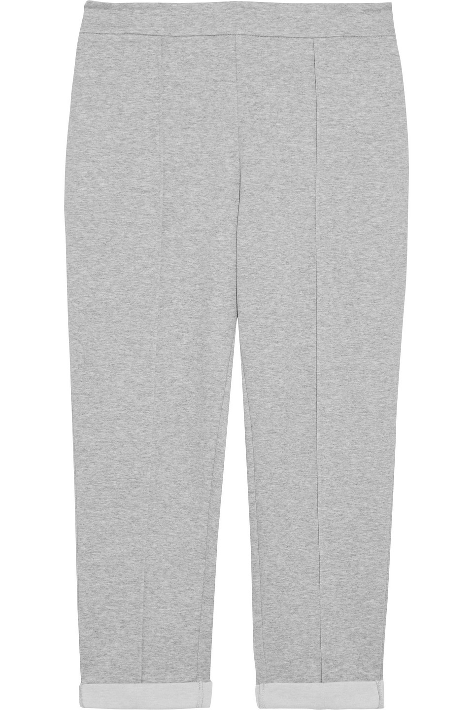 Donna Karan New York Cropped mélange stretch-jersey track pants