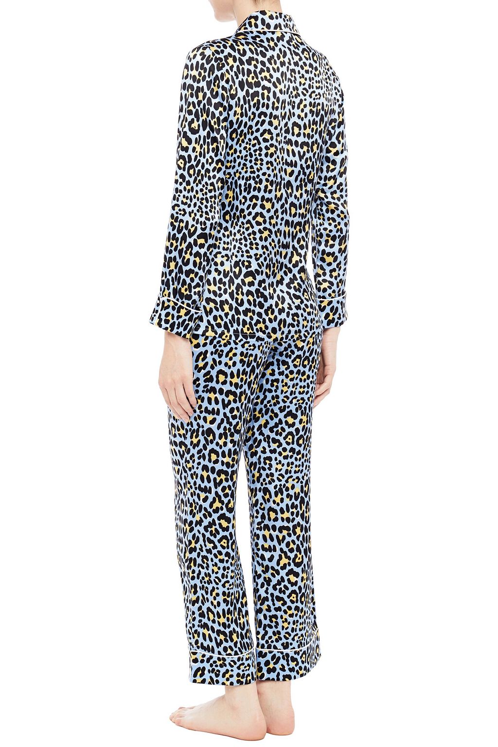 OLIVIA VON HALLE Lila printed silk-charmeuse pajama set