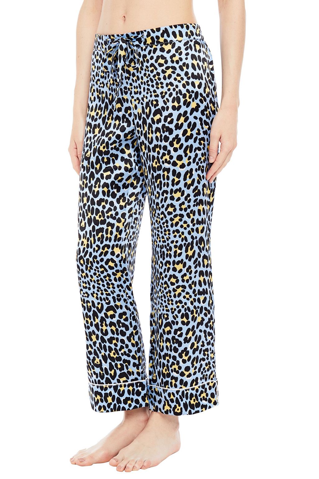 OLIVIA VON HALLE Lila printed silk-charmeuse pajama set