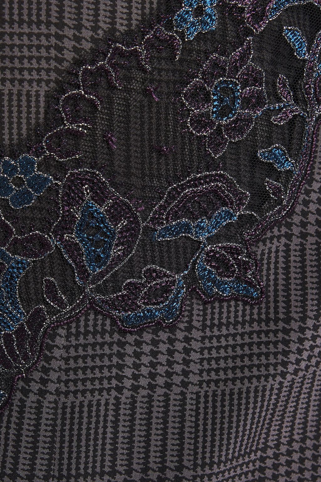 LA PERLA Castle Garden wrap-effect embellished stretch-silk nightdress