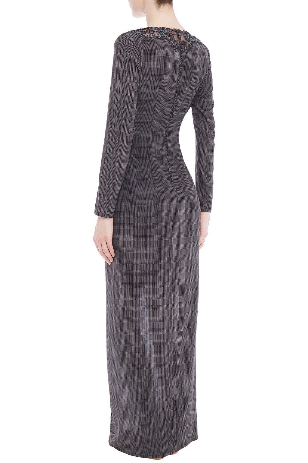 LA PERLA Castle Garden wrap-effect embellished stretch-silk nightdress