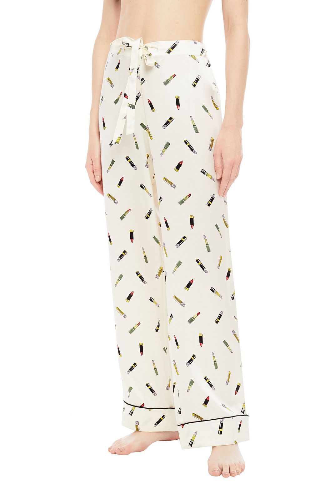 OLIVIA VON HALLE Lila printed silk-satin pajama set