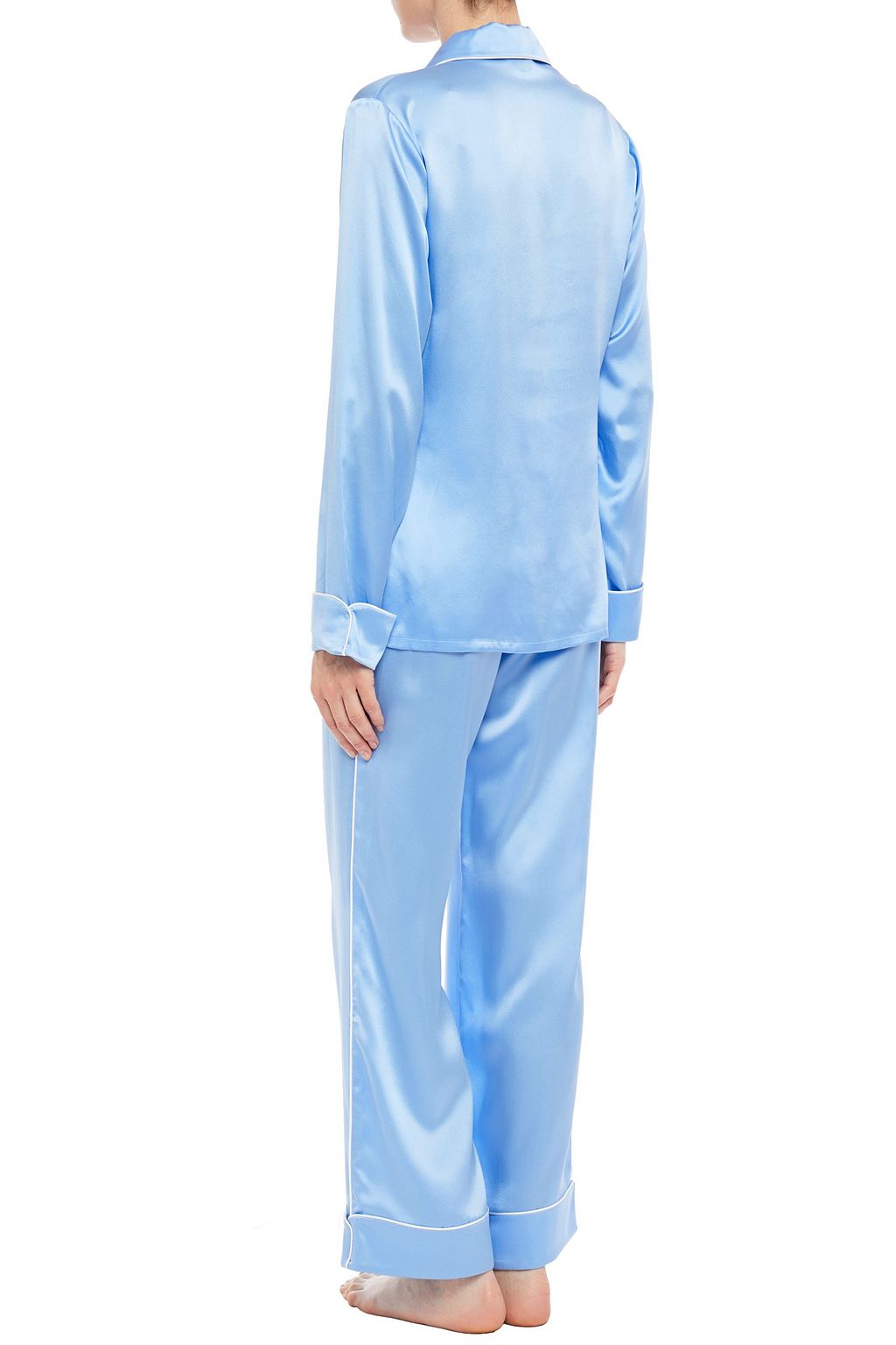 OLIVIA VON HALLE Coco silk-charmeuse pajama set