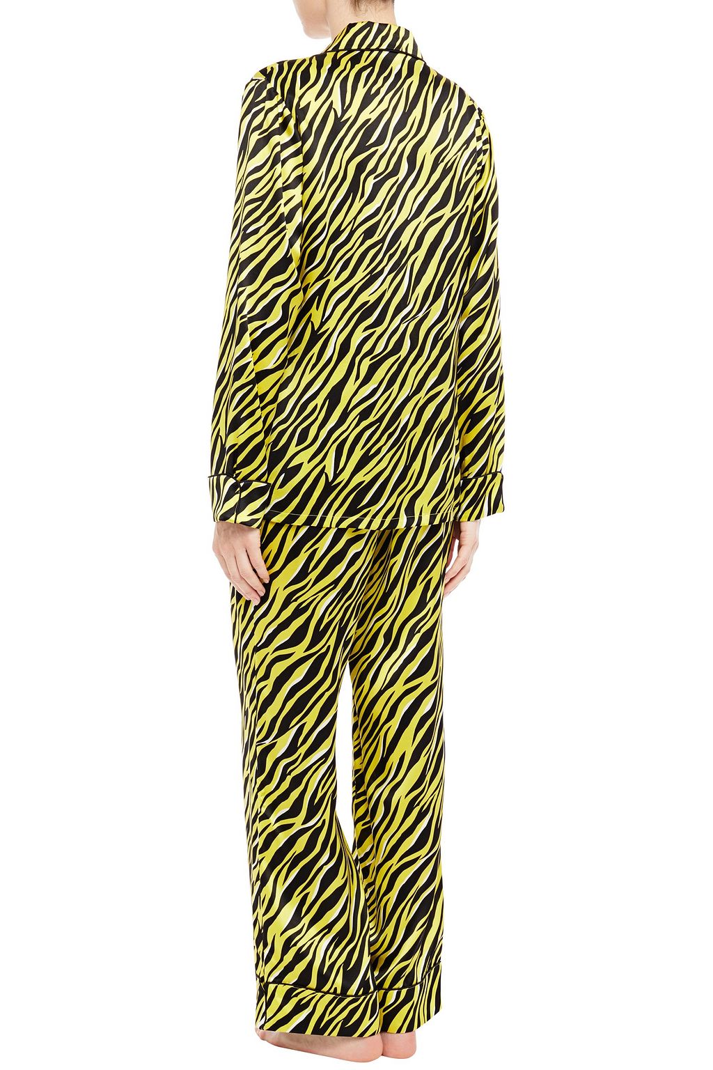 OLIVIA VON HALLE Lila printed silk-satin pajama set