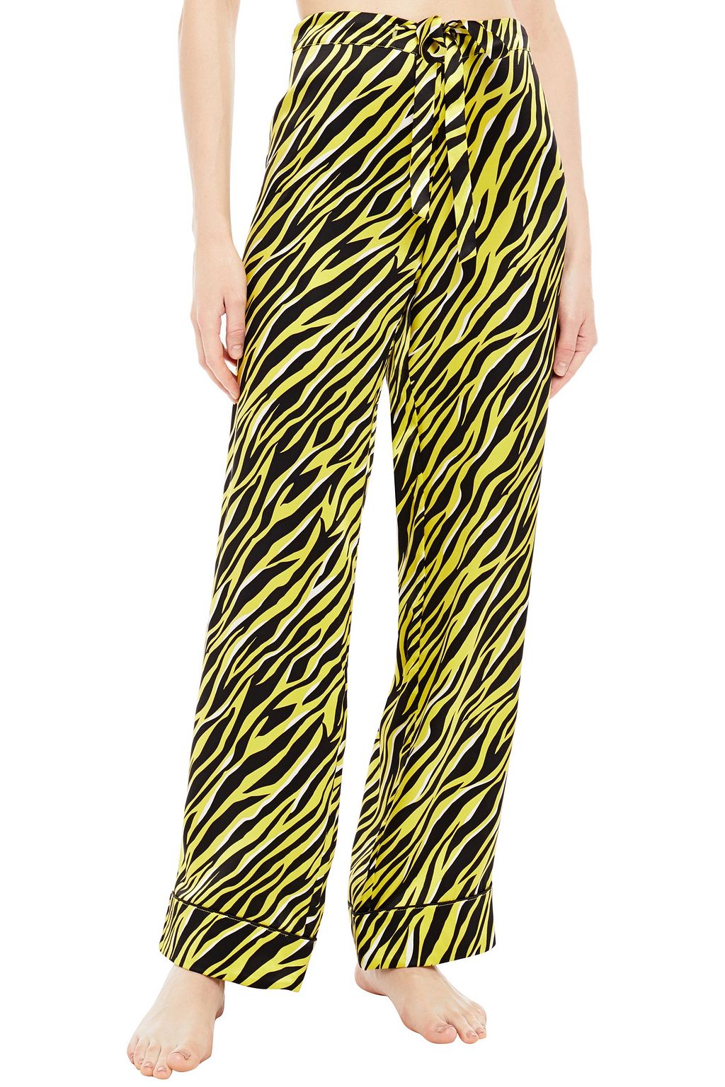 OLIVIA VON HALLE Lila printed silk-satin pajama set