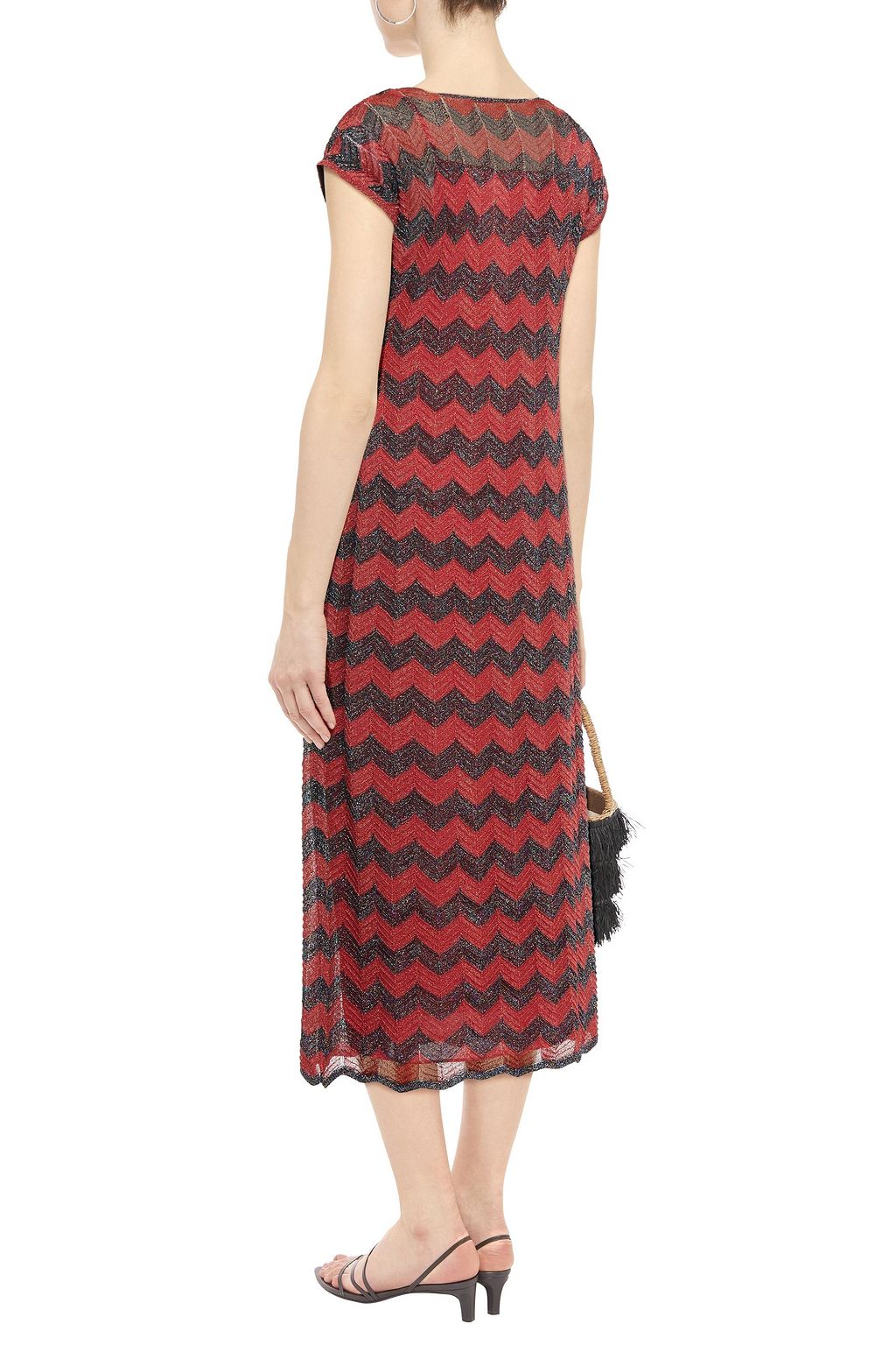 M MISSONI Metallic crochet-knit midi dress