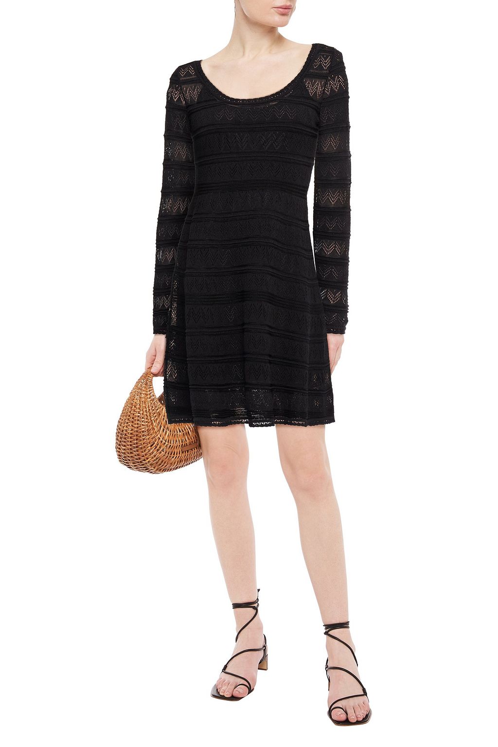 M MISSONI Crochet-knit cotton-blend mini dress